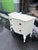 Traditional 1920s Hand-Painted White French Provincial Cabinet With Serpentine Drawers For Sale - Image 3 of 5