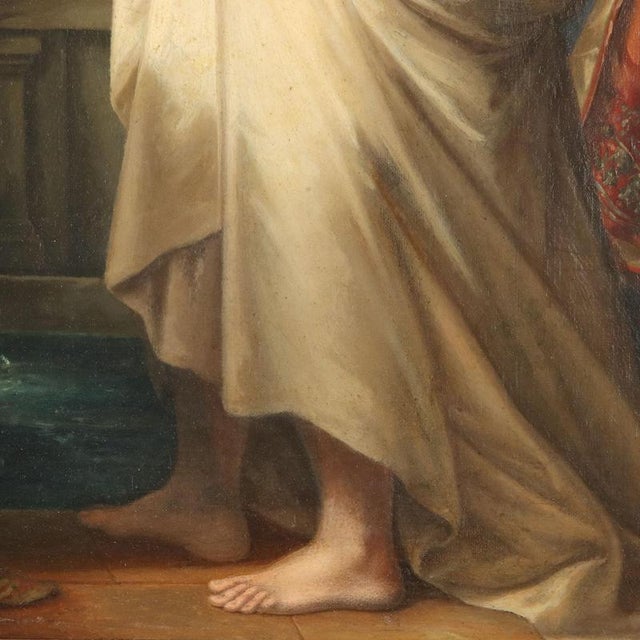 Guglielmo Berti, Susanna and the Elders, Partial Nude, Late 1800s, Oil on Canvas, Framed For Sale - Image 7 of 13