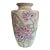 Chinese Cabbage Rose Hand Painted Chinoiserie Vase For Sale
