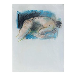 Late 20th Century Jack Meanwell Prone Nude Figure, Oil Pastel For Sale