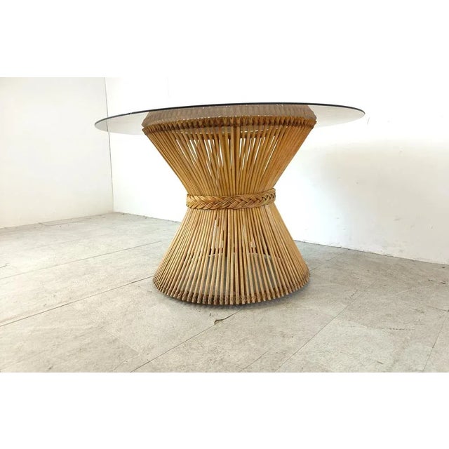 Bamboo Dining Table, 1980s, in Very Good conditions. Designed 1980 to 1989
