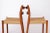 Vintage Danish Model 84 Chairs in Teak and Paper Cord by Niels Otto Møller for J.L. Møllers, 1970s, Set of 4 For Sale - Image 4 of 8