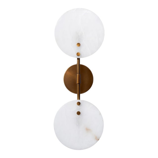 Jamie Young Oracle Sconce in Antique Brass For Sale