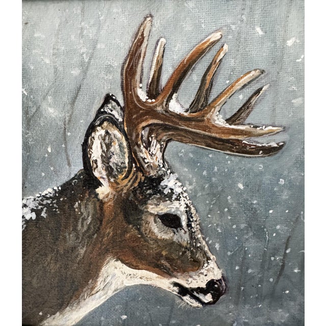 Realism "Winter Romance" Original Acrylic, Willie Britt~ He Vanquished the Other Suitors, and Now He Just Has to Win Her Approval. The Flirting Begins! For Sale - Image 3 of 8