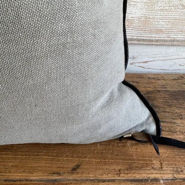 Not Yet Made - Made To Order French, Stone Washed Linen Accent Pillow in Camouflage With Down Insert For Sale - Image 5 of 6