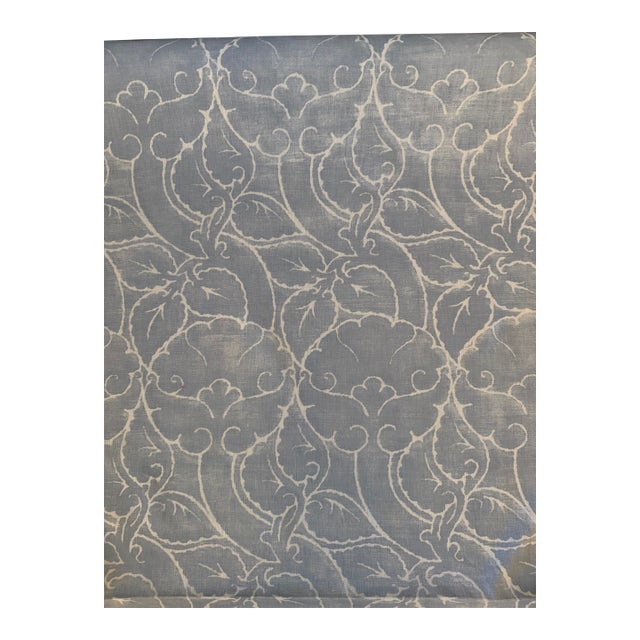 Kerry Joyce Textiles Torcello Hemp Fabric 6 Yards in Moonstone Blue For Sale