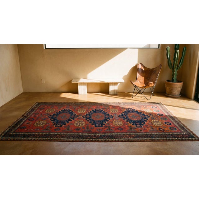 Late 19th Century Caucasian Sumak Flat-Weave ( 7'7" x 9'9" - 230 x 297 cm ) For Sale In New York - Image 6 of 8