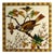 Circa 1895 Fireplace Tile With Bird Hand Tinted Transfer h.a Ollivant, England For Sale