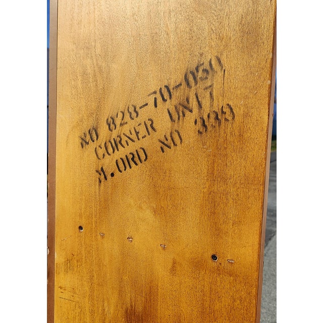 Vintage Pair of Traditional Style Solid Oak Corner Shelving Units / Etageres For Sale - Image 9 of 9