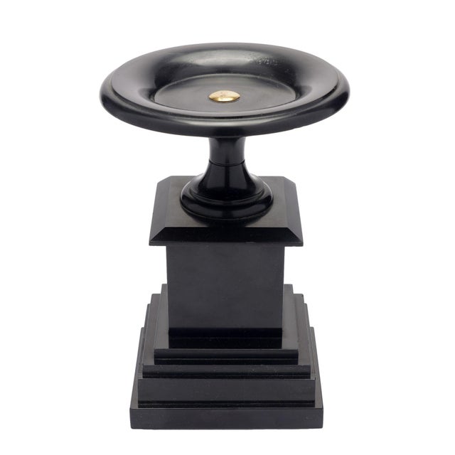 French Tazza Carved From Belgium Black Marble, C. 1870 For Sale - Image 11 of 12