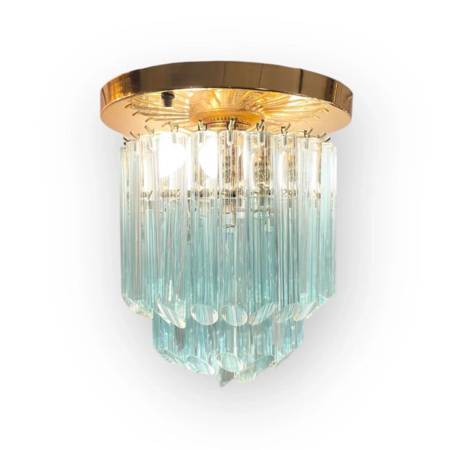 Striated Murano Glass Ceiling Lamp, 1980s For Sale - Image 12 of 12