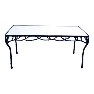 Vintage Veneman of California Twig and Branch Glass Top Console Table, Attributed For Sale