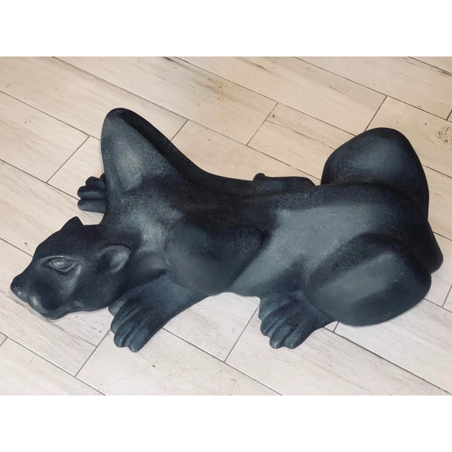 Mid-Century Black Panther Coffee Table Sculptural Base For Sale - Image 11 of 12
