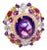 Bochic "Orient" Vintage Amethyst & Ruby & Multi Gem Ring 18K & Silver For Sale