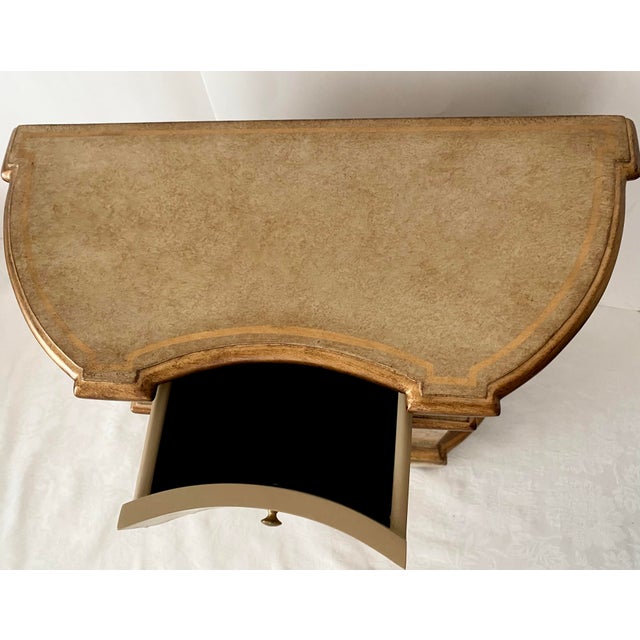 Gold Hand Carved and Hand Painted Jewelry/Collector/Trinket/ Box Vintage Excellent Mint Condition For Sale - Image 8 of 14