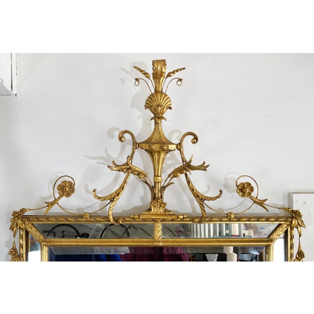 Substantial Vintage Neoclassical Regency Style Wall Mirror For Sale - Image 4 of 10