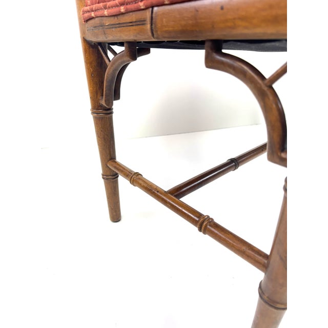 Mid-20th Century Faux Bamboo Hollywood Regency Bench by Century Chair Company For Sale - Image 10 of 16