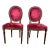 Pair of 20th Century Louis XVI Style Mahogany Upholstered Side Chairs For Sale