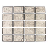 Framed Map of Paris After Michel-Étienne Turgot 1739 20 Panels For Sale