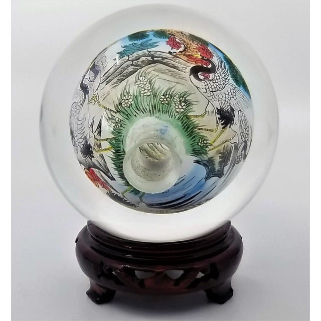 Chinese Reverse Painted Glass Ball For Sale In Miami - Image 6 of 12