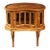 Antique Oak and Glass Serpentine Curio Cabinet For Sale