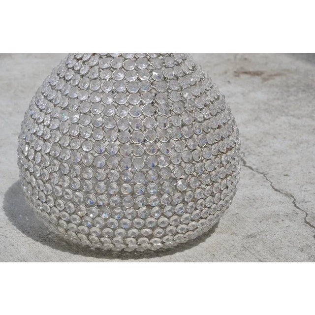 Mid-Century Modern Unusual Vase or Lamp/Chandelier Shade Made With Numerous Cut Crystals For Sale - Image 3 of 12