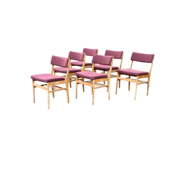 1970s Set of Six Dining Chairs by Vestervig Eriksen for Brdr. Tromborg, Denmark, 1970s For Sale - Image 5 of 10
