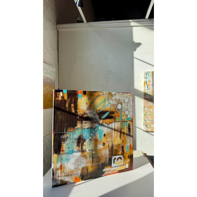 "Mid Century Repeat" Abstract Acrylic Painting For Sale In Milwaukee - Image 6 of 7