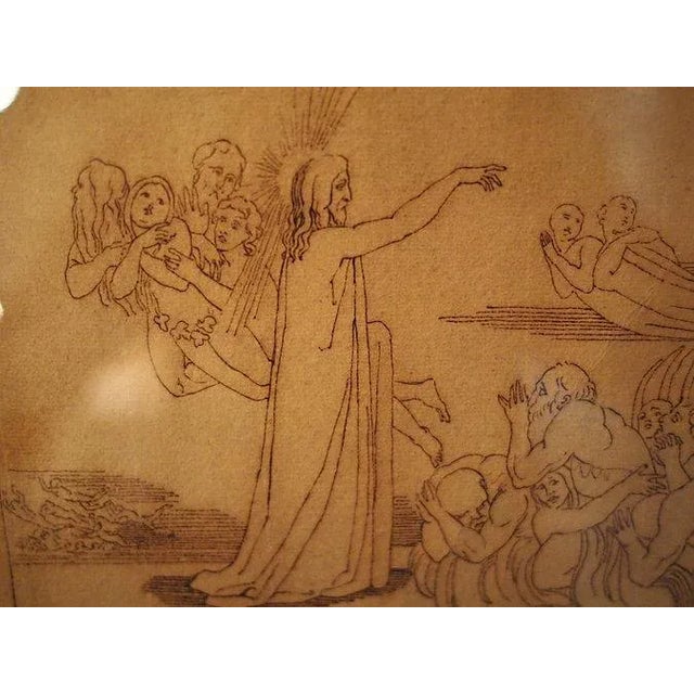 After John Flaxman (British, 1755-1826) Three Drawings from Dante's Divine Comedy: Dante and Virgil entering the Dark Wood...