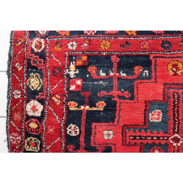 1930s, Handmade Antique Persian Hamadan Rug 4.6' X 6.7' For Sale - Image 4 of 10