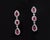Late 20th Century Pair of Gia 3.99ctw Natural Burma Ruby & Diamond 18k White Gold Dangle Earrings For Sale - Image 9 of 13
