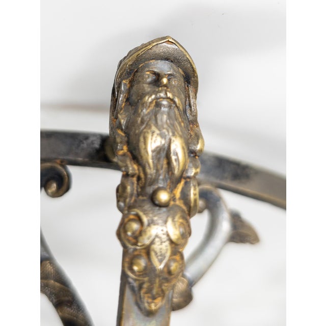 Early 20th Century French Blue Opaline Glass and Silverplate Tazza Bowl For Sale - Image 13 of 18