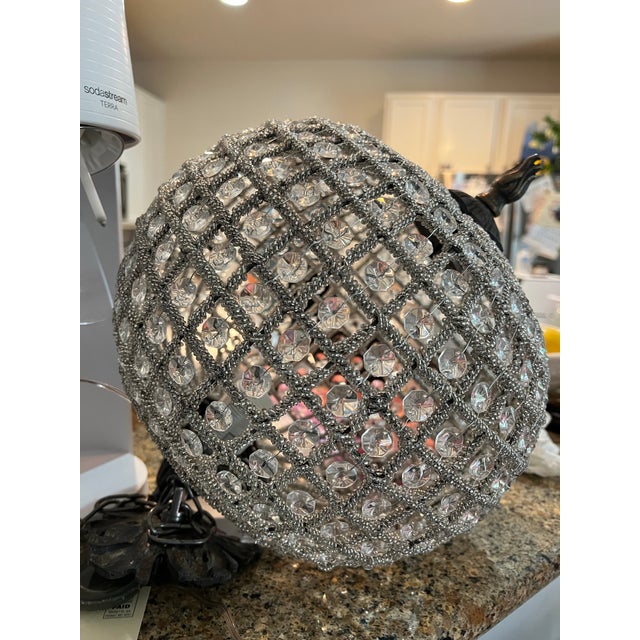 Metal 1970s Petite Sphere Hollywood Regency Pendant For Sale - Image 7 of 7