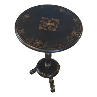 1960s Ethan Allen Hitchcock Style Round Side Table For Sale