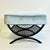 Sky Blue 1960s Vintage Mid-Century Boho Chic Atomic Metal Footstool With Sky Blue Velvet Cushion For Sale - Image 8 of 13