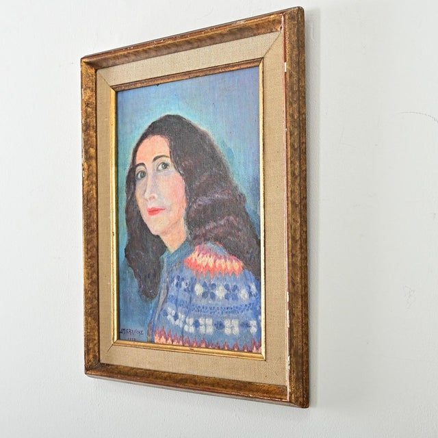 French Vintage 1978 Framed Portrait For Sale In Baton Rouge - Image 6 of 7