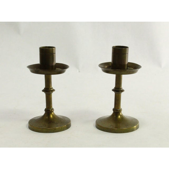 Metal 18th/19th C Pair of Diminutive Candlesticks Candleholders Miniature For Sale - Image 7 of 18