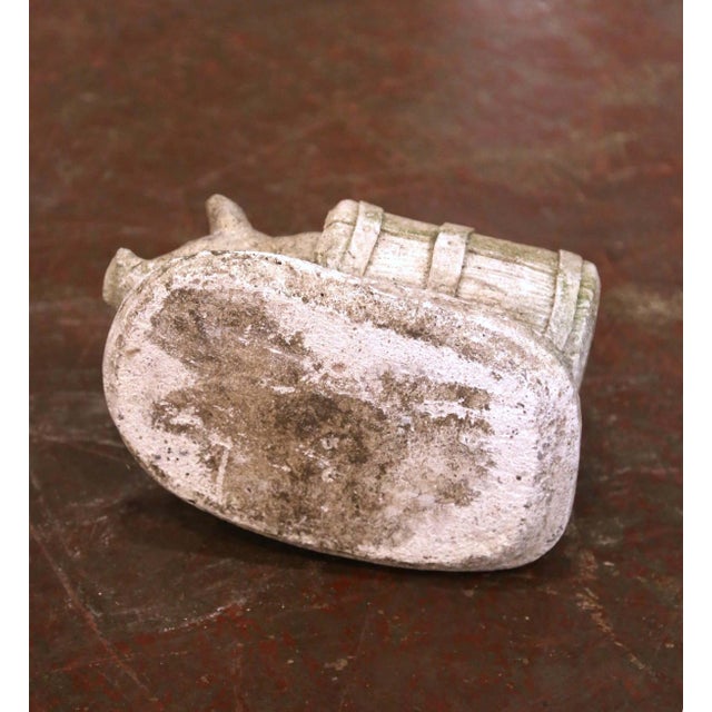 Set of Two 19th Century French Weathered Concrete Pig Garden Sculptures For Sale - Image 10 of 11