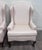 Late 20th Century Vintage Charles Custom Furniture High Back Wingback Chairs - Pair For Sale - Image 5 of 13