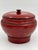 Antique Chinese Red Lacquered Round Wood Box Rice Bucket With Lid For Sale - Image 10 of 11