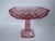 Vintage l.e. Smith Pink “Rose & Trellis” Glass Pedestal Candy Dish / Compote For Sale In Orlando - Image 6 of 11
