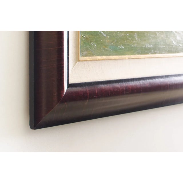 Textile Vintage 1959 Original Signed & Framed Oil Landscape Painting of Uniformed Soldiers Natalya Aleksandrovna Gippus For Sale - Image 7 of 11