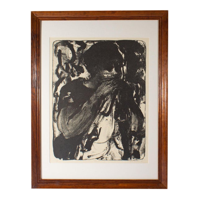 “Silence” Abstract Lithograph Print by Joan Farrar For Sale