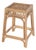 Antigua 24.75 in. Seat Height Square Rattan Counter Stool with Footrest, Natural Rattan For Sale