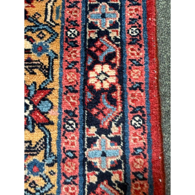 1940s 8ft 2in × 11ft 10in Josheghan Hand Knotted Iranian Jewel Tone Rug For Sale - Image 5 of 13