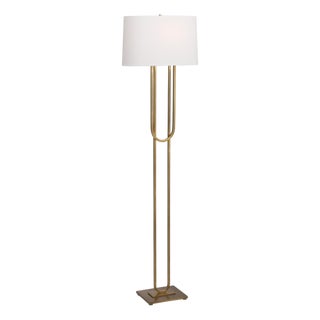 Odeon Floor Lamp - Aged Brass For Sale
