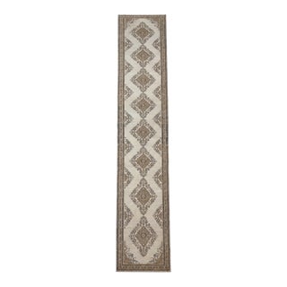 Vintage Hereke Runner | Floral Medallions | 3x15 For Sale