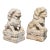 Mid 19th Century Pair of Marble Foo Dogs For Sale