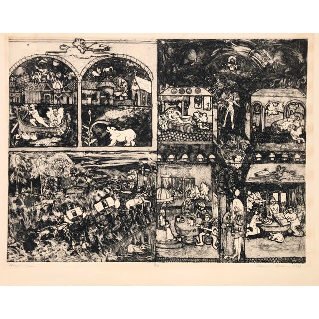 Figurative 1973 Adrienne Anderson Mythological Etching For Sale - Image 3 of 3