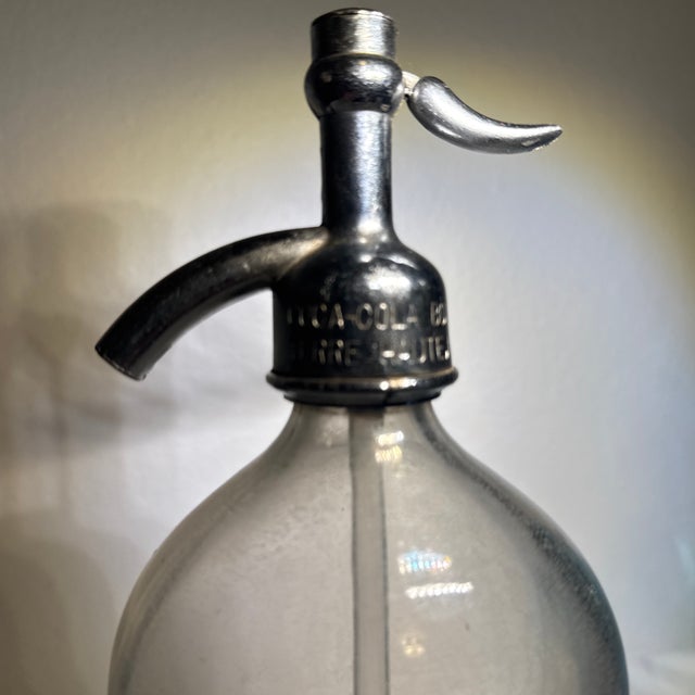 Transparent Royal Palm Seltzer Bottle From Coca Cola Bottling Co. For Sale - Image 8 of 9